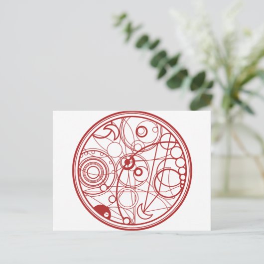 Rood Alien-ontwerp Briefkaart (Staand voorkant)