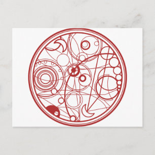 Rood Alien-ontwerp Briefkaart