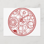 Rood Alien-ontwerp Briefkaart (Voorkant)