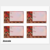 Rood Als de Flame Gift Label Stickers (Vel)