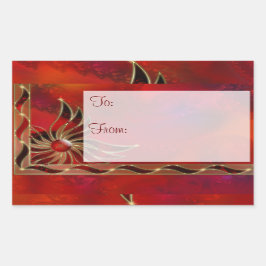 Rood Als de Flame Gift Label Stickers