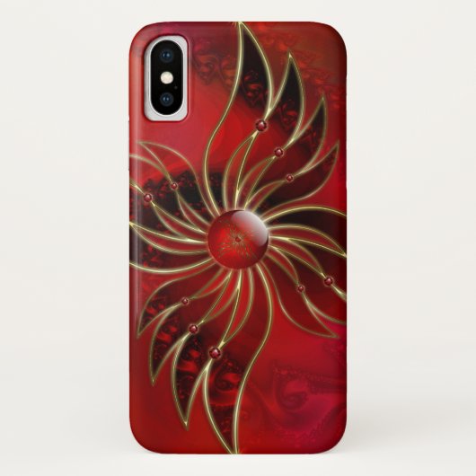 Rood als de FlamiPhone Case-Mate iPhone Case (Achterkant)