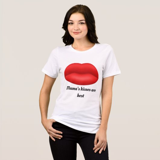 Rood als de liefde van mama's Tri-Blend shirt (Voorkant volledig)