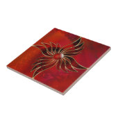 Rood als de vlam decoratieve tegel tegeltje (Zijkant)