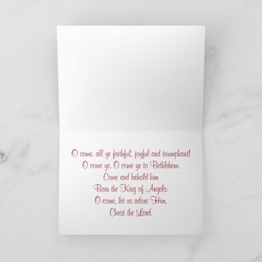 Rood als de vlam kerst Kaart (Binnen)