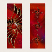 Rood Als de Vlammen Bladwijzer Mini Visitekaartjes (Voorkant /achterkant)