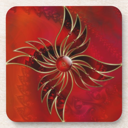 Rood als Onderzetter van de vlamkurk (Voorkant)