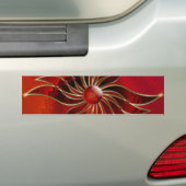 Rood als vlam Bumpersticker (Op auto)