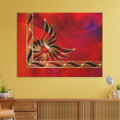Rood als Vlam Canvasprint Canvas Afdruk (Insitu (Woonkamer))