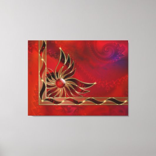 Rood als Vlam Canvasprint Canvas Afdruk (Voorkant)
