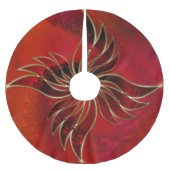 Rood als vlam kerstboom rok (Voorkant)