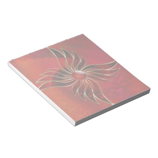 Rood als vlam Notitieblok (Schuin)