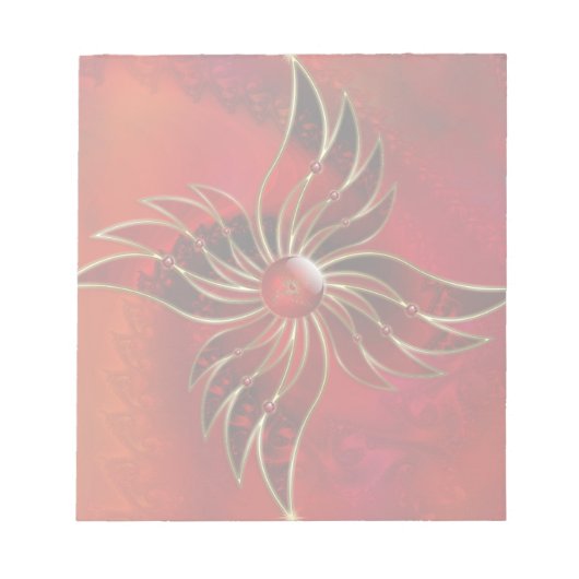 Rood als vlam Notitieblok (Voorkant)