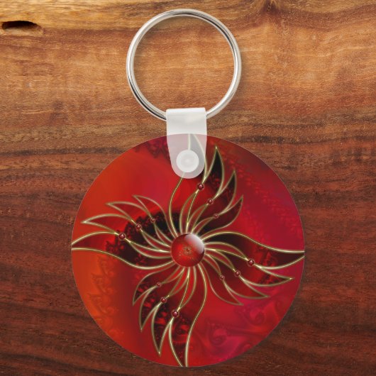 Rood als vlam Sleutelhanger (Voorkant)