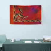 Rood als vlambanner spandoek (Beurs)