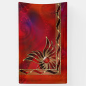 Rood als vlambanner spandoek (Verticaal)