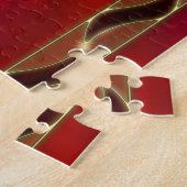 Rood als vlammenpuzzel legpuzzel (Zijkant)