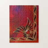 Rood als vlammenpuzzel legpuzzel (Verticaal)