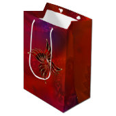 Rood als Vlamtas Medium Cadeauzakje (Voorkant Gekanteld)