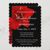 Rood Amaryllis Vrijgezellenfeest Kaart (Voorkant / Achterkant)