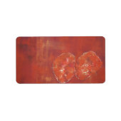 Rood Ameoba adreslabel Etiket (Voorkant)