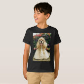 Rood-Amerikaanse cockerspaniel, championbloemen T-shirt (Voorkant volledig)