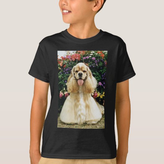 Rood-Amerikaanse cockerspaniel, championbloemen T-shirt (Voorkant)