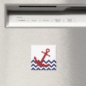 Rood anker op Chevron Ocean Magneet (Insitu (Vaatwasser))