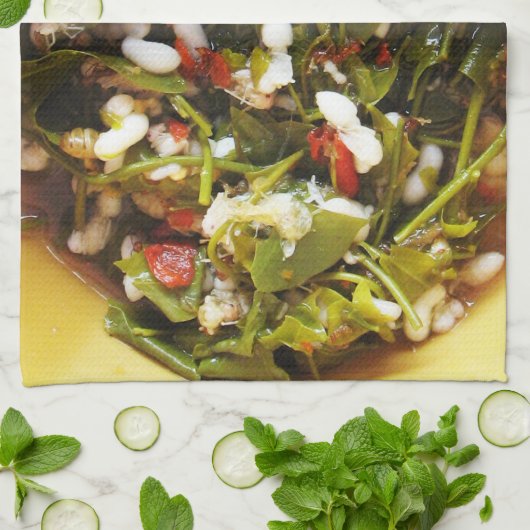 Rood Ant Egg Salad ... Thai Street Food Theedoek (Gevouwen)