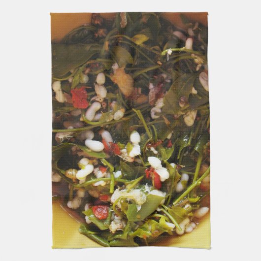 Rood Ant Egg Salad ... Thai Street Food Theedoek (Verticaal)