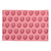 Rood anthuriumventilator naadloos patroon op kussensloop (Achterkant)