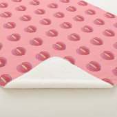 Rood anthuriumventilator naadloos patroon op sherpa deken (3/4)