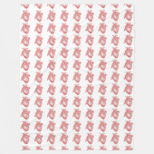 Rood Antiek anatomisch hart Fleece Deken (Voorkant)