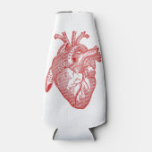 Rood Antiek anatomisch hart Flesjeskoeler (Voorkant)