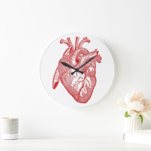 Rood Antiek anatomisch hart Grote Klok (Huis)