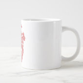 Rood Antiek anatomisch hart Grote Koffiekop (Rechts)