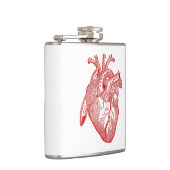 Rood Antiek anatomisch hart Heupfles (Rechts)