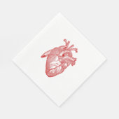 Rood Antiek anatomisch hart Servet (Hoek)