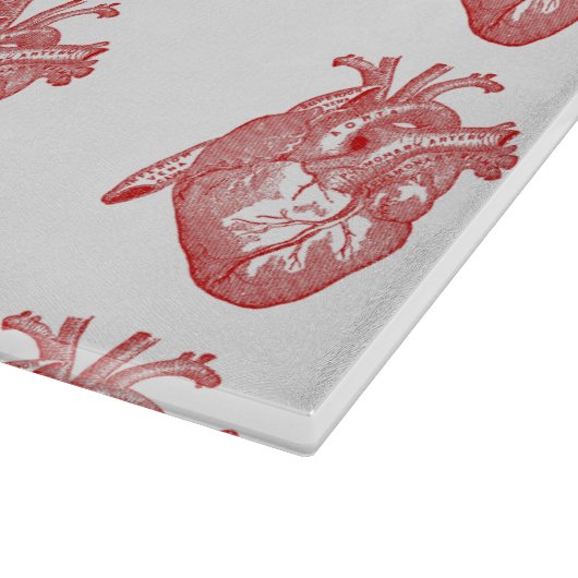Rood Antiek anatomisch hart Snijplank (Hoek)