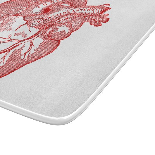 Rood Antiek anatomisch hart Snijplank (Hoek)