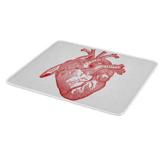Rood Antiek anatomisch hart Snijplank (Hoek)