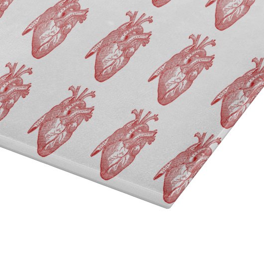 Rood Antiek anatomisch hart Snijplank (Hoek)