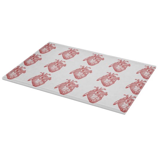 Rood Antiek anatomisch hart Snijplank (Hoek)