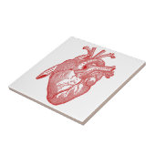 Rood Antiek anatomisch hart Tegeltje (Zijkant)