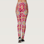  rood Antiek Mandala Leggings (Achterkant)