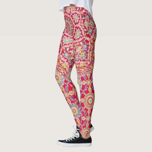 rood Antiek Mandala Leggings (Links)