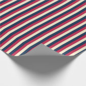 Rood Antiek Wit & Blauw Cadeaupapier (Hoek)