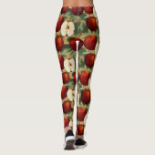 rood appel botanisch gouden alfabet leggings (Achterkant)