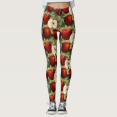 rood appel botanisch gouden alfabet leggings (Voorkant)