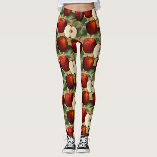 rood appel botanisch gouden alfabet leggings